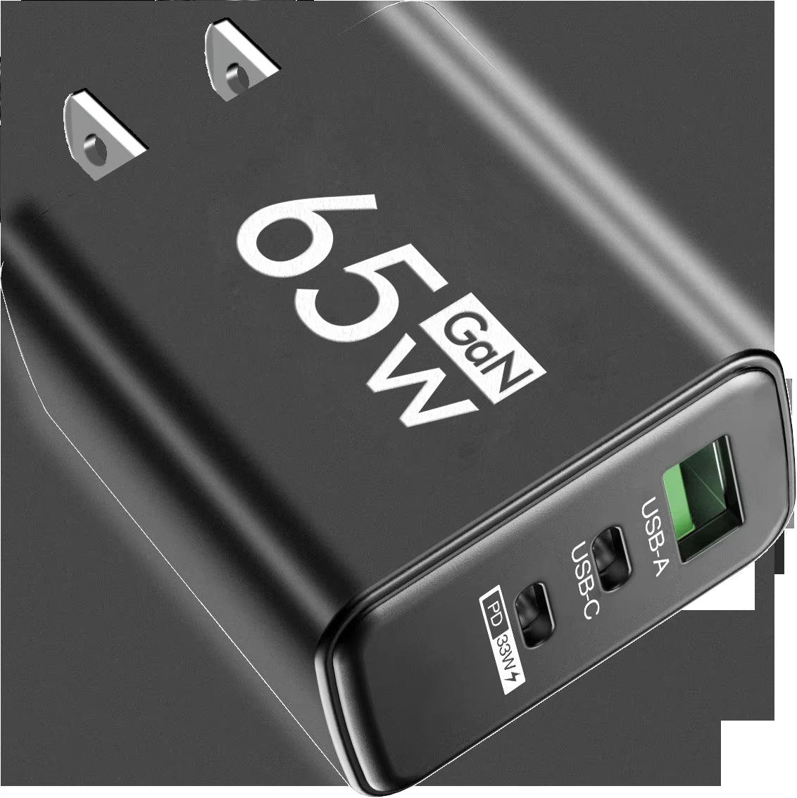65W Gan USB Charger Fast Charging Quick Charger3.0 Travel Charger for Iphone 15 Samsung Xiaomi Mobile Phone Adapter EU US Plug