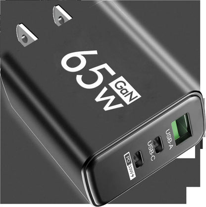 65W Gan USB Charger Fast Charging Quick Charger3.0 Travel Charger for Iphone 15 Samsung Xiaomi Mobile Phone Adapter EU US Plug
