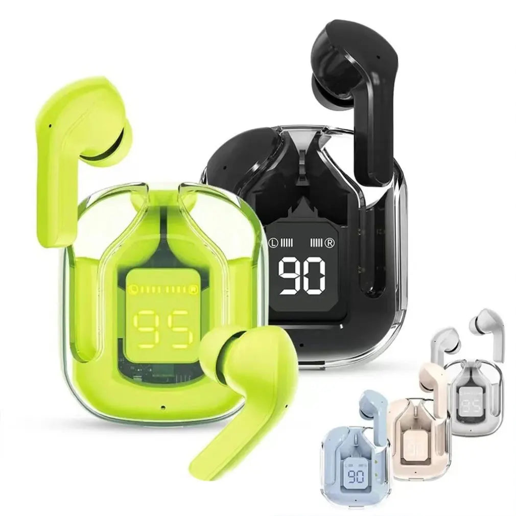 TWS Wireless Earphones Transparent Bluetooth in Ear Headset ENC Sports Headphones LED Power Digital Display Stereo Sound Earbuds