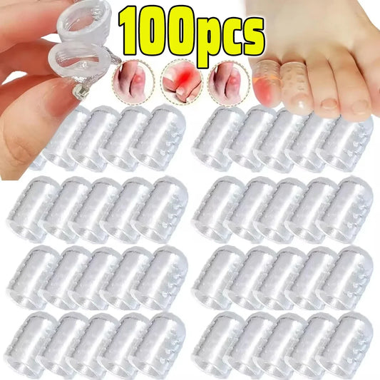 Transparent Soft Silicone Toe Caps Breathable Anti-Friction Toe Protector Prevents Blisters Toe Caps Cover Pain Relief Foot Care
